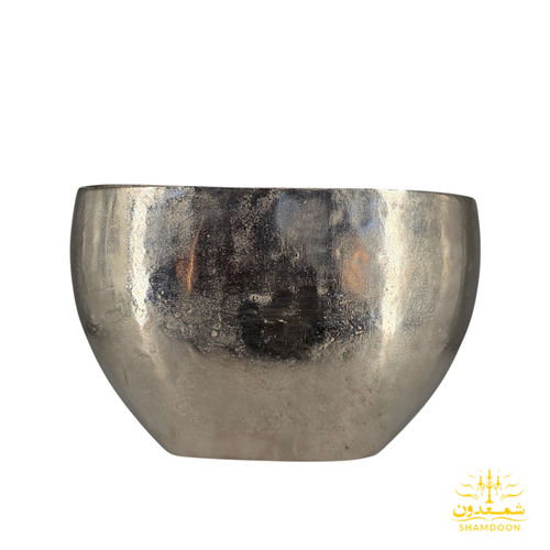 گلدان خمره ای دهنه باز نقره ای 159-1