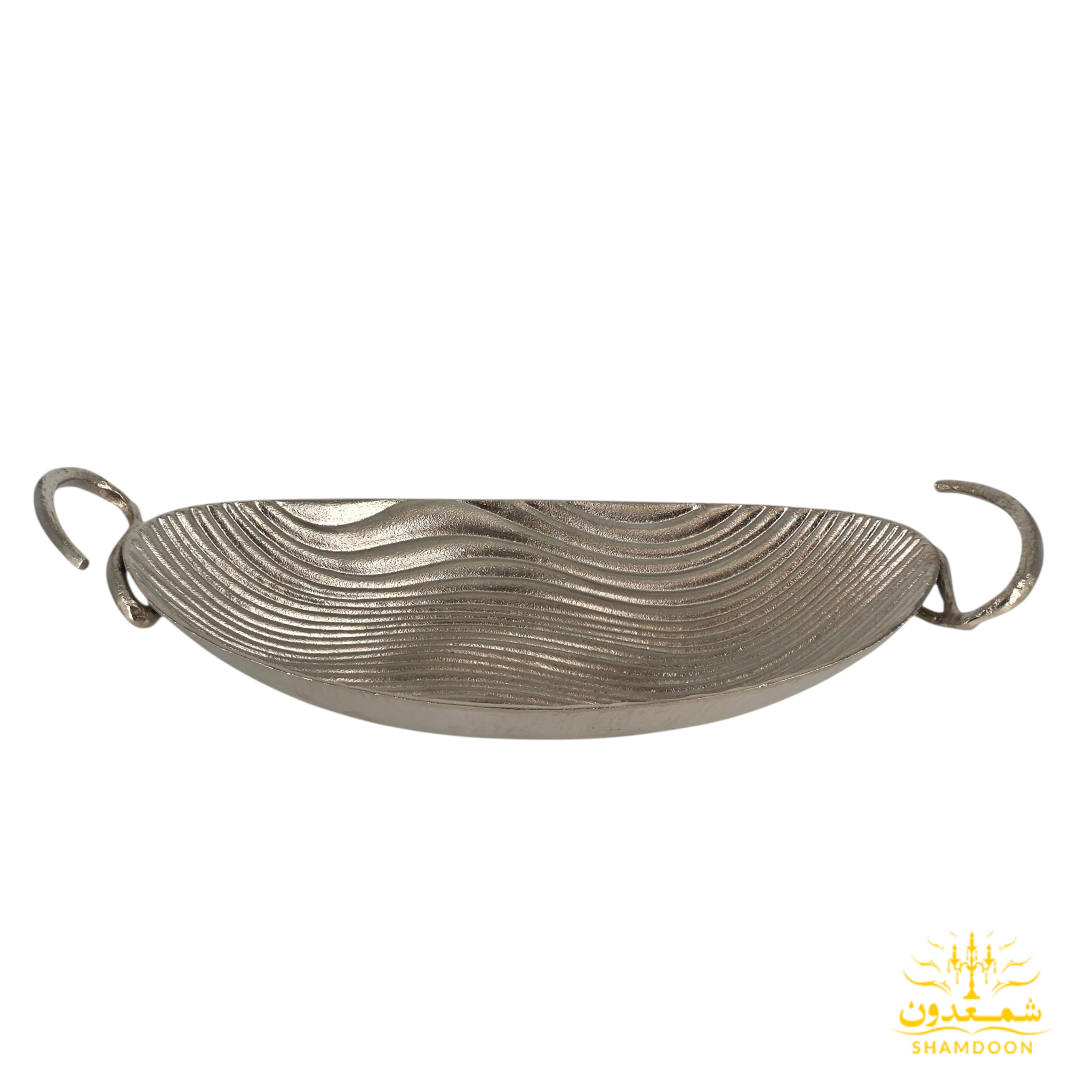 میوه خوری کشکولی دسته دار موج نقره ای 9363
